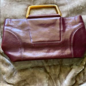 DNKY leather bag in maroon leather